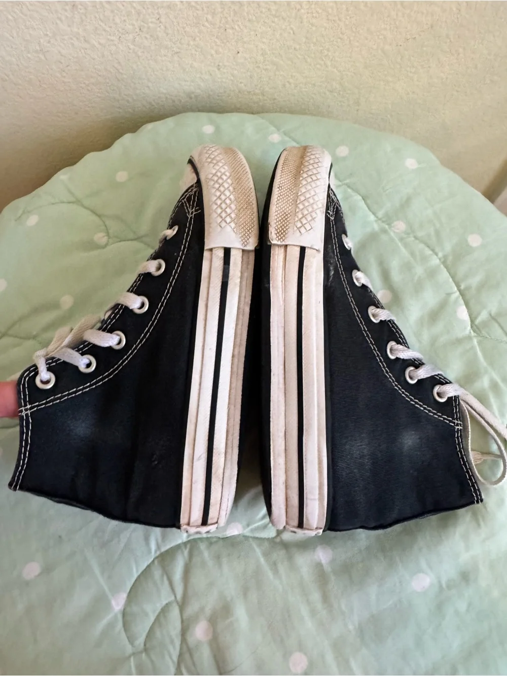 Converse Black High-Top Canvas Sneakers Kids size 1